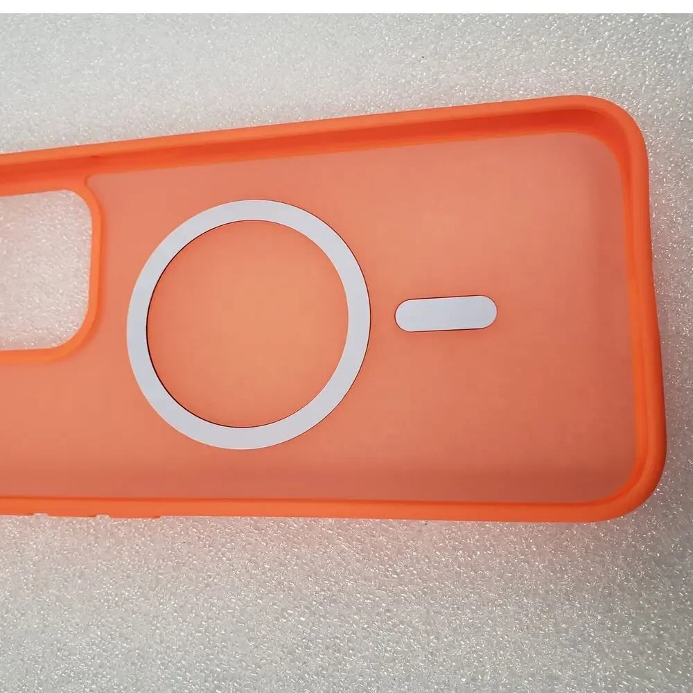 Supfine for iPhone 15 Pro Max Case, Magnetic. Bright Orange Phone Case